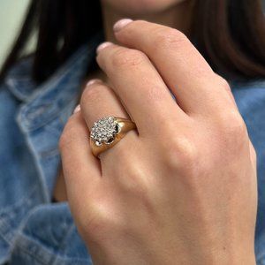 Rachel Koen 0.50Cttw Diamond Ladies Ring 14K Yellow Gold Size 8